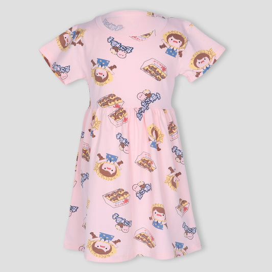 Royal Girls_Frock Dessert Girls Cotton Frock - Pink