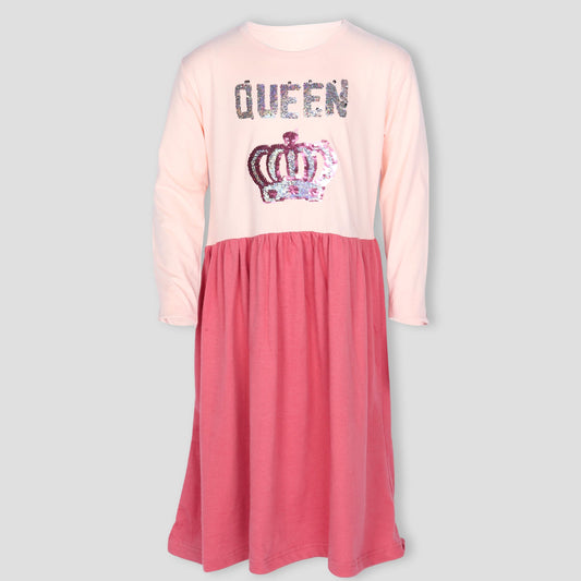 Royal Girls_Frock Queen Girls Frock - Pink