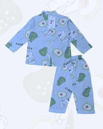 Royal Girls Sets Avocado Girls Woven Rayon Button Pajama Set - Blue