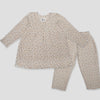 Royal Girls Sets 3 yr Blossom Boquete Girls Full Sleeves Pajama Set- Brown