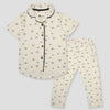 Royal Girls Sets Bunny Girls Button Pajama Set - Offwhite
