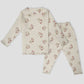 Royal Girls Sets Bunny Girls Full Sleeves Pajama Set - Brown