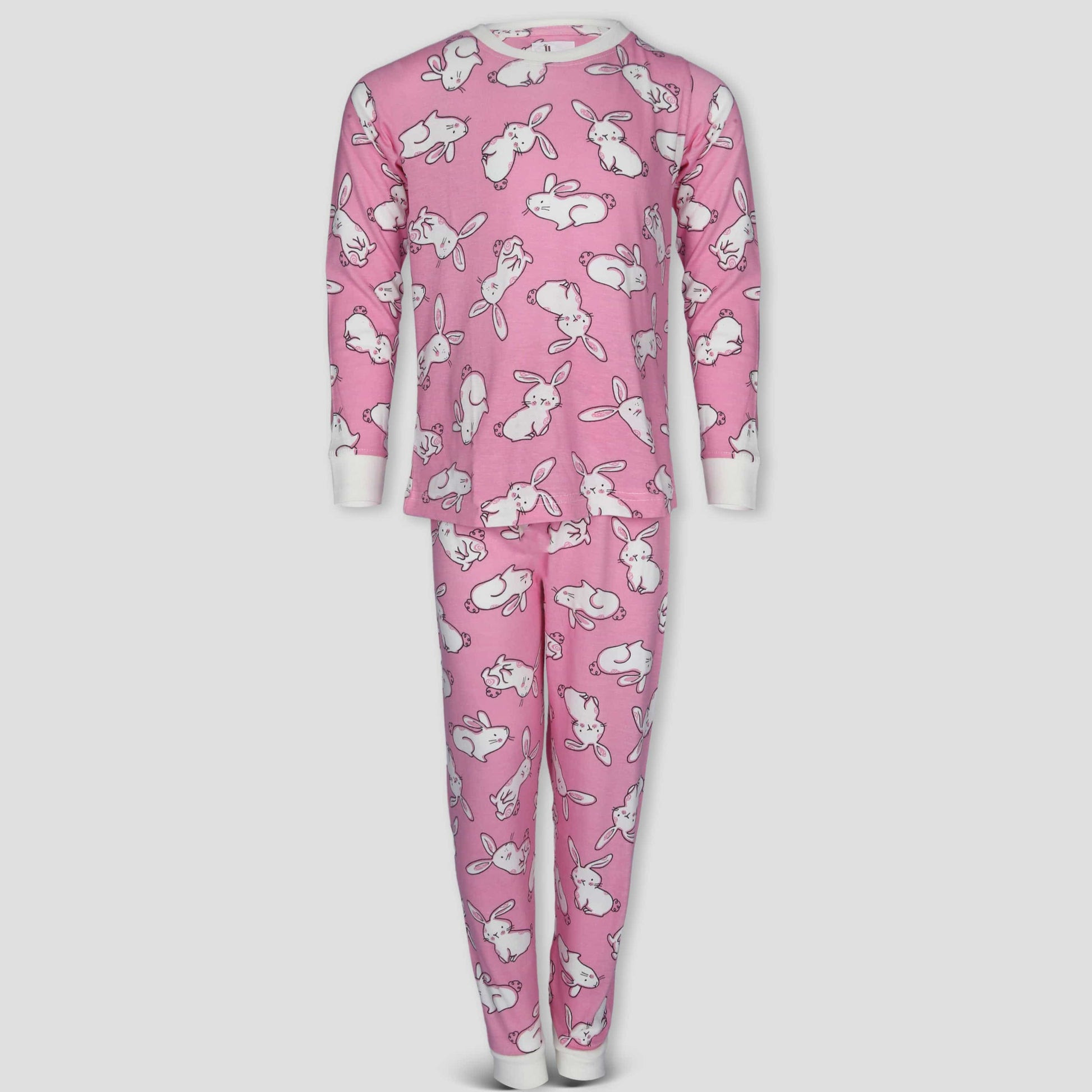 Royal Girls Sets Bunny Girls Full Sleeves Pajama Set - Pink