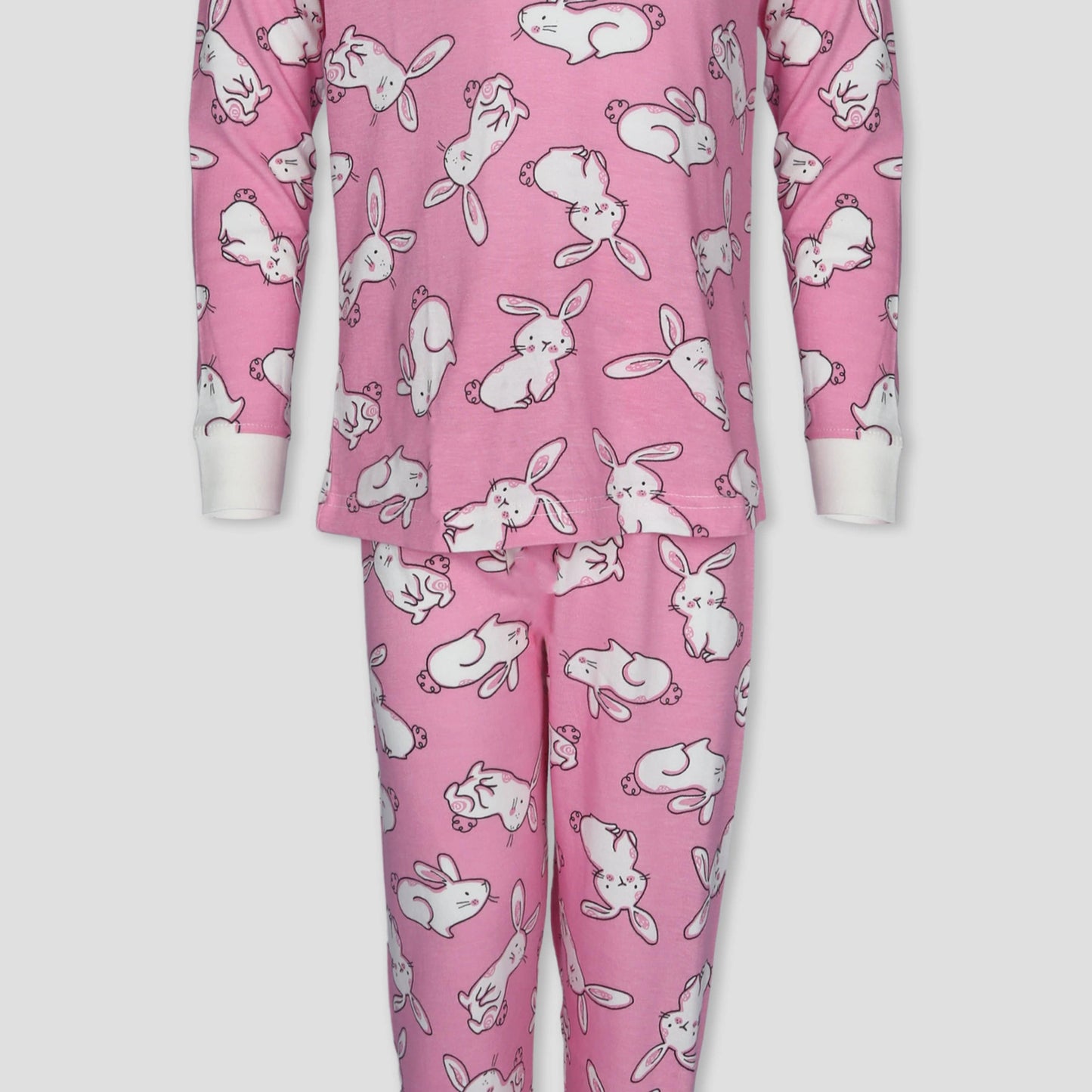 Royal Girls Sets Bunny Girls Full Sleeves Pajama Set - Pink