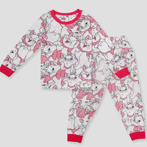 Royal Girls Sets Cat Marie Girls Full Sleeves Pajama Set - Pink