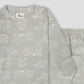 Royal Girls Sets Construction Girls Full Sleeves Pajama Set - Grey