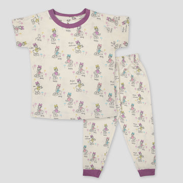 Royal Girls Sets Daisy Girl Pajama Set - Offwhite