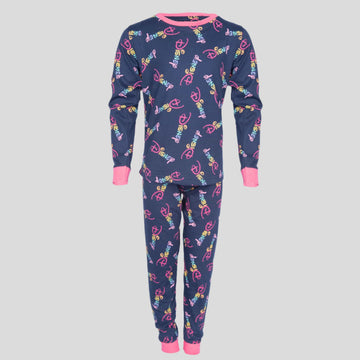 Royal Girls Sets Disney Girls Full Sleeves Pajama Set - Navy Blue