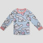 Royal Girls Sets Elephant Girls Full Sleeves Pajama Set - Blue
