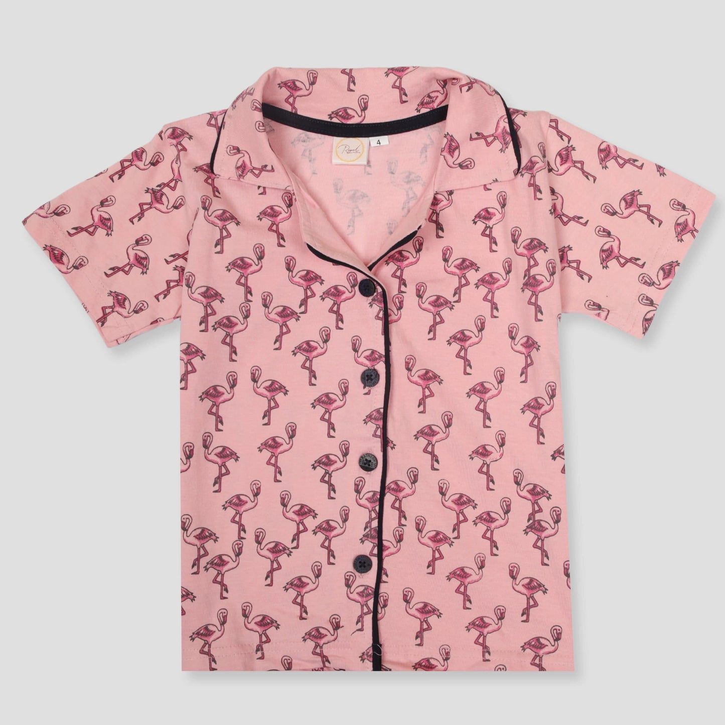 Royal Girls Sets Flamingo Girls Button Pajama Set - Pink