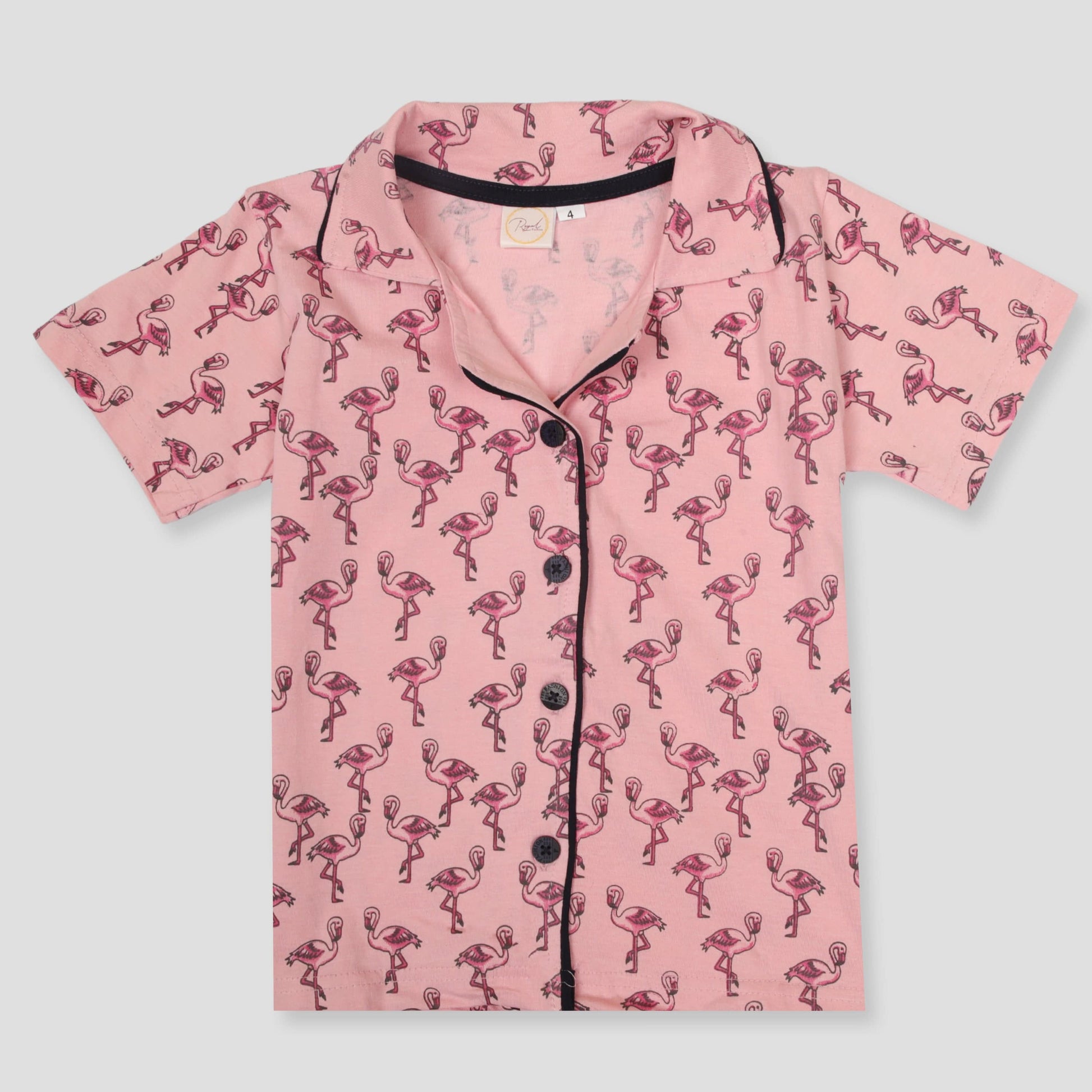 Royal Girls Sets Flamingo Girls Button Pajama Set - Pink