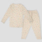 Royal Girls Sets Flower Buds Girls Full Sleeves Pajama Set - Cream