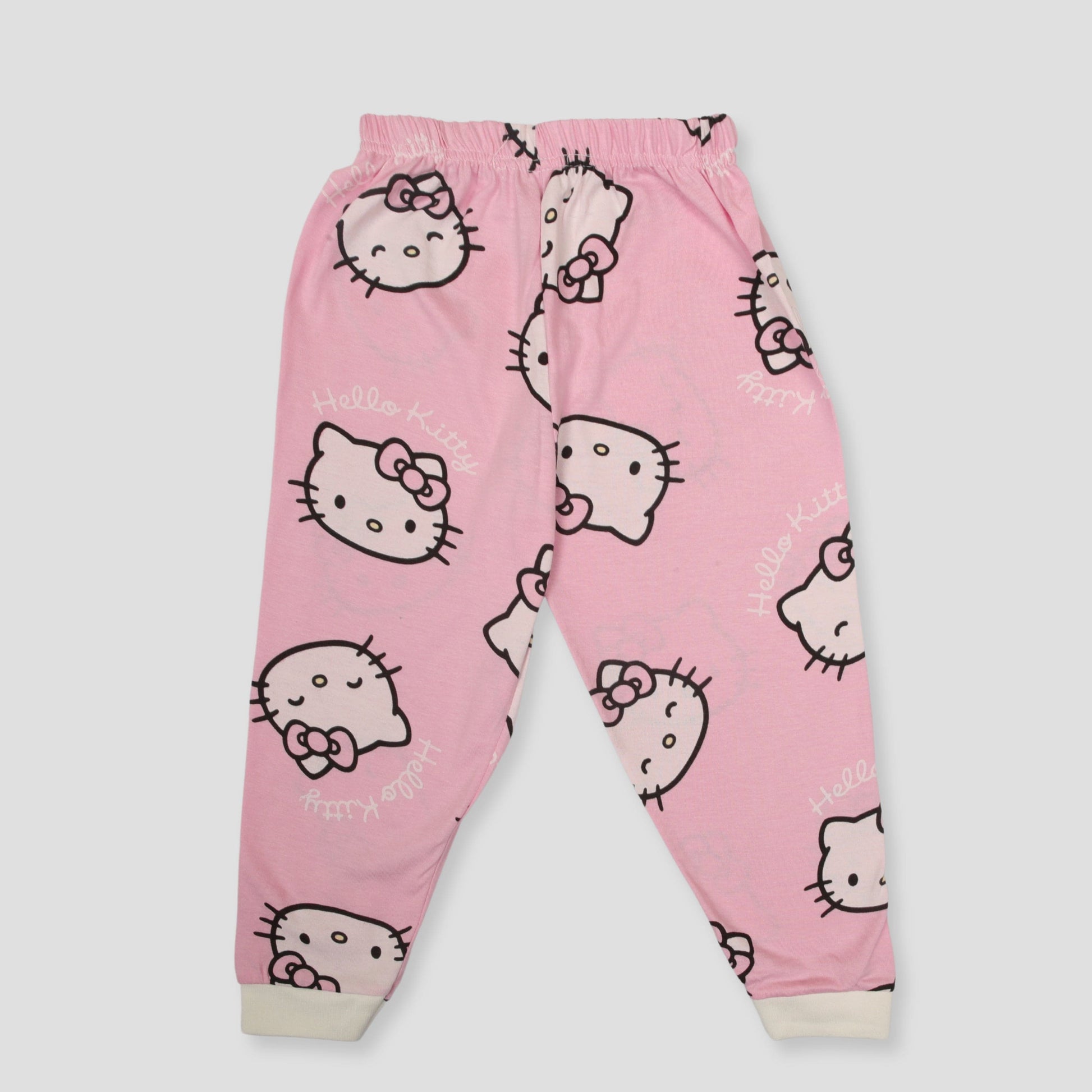 Royal Girls Sets Hello Kitty Girls Full Sleeves Pajama Set - Pink
