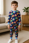 Royal Girls Sets JJ CECE Unisex Full Sleeves Pajama Set- Blue
