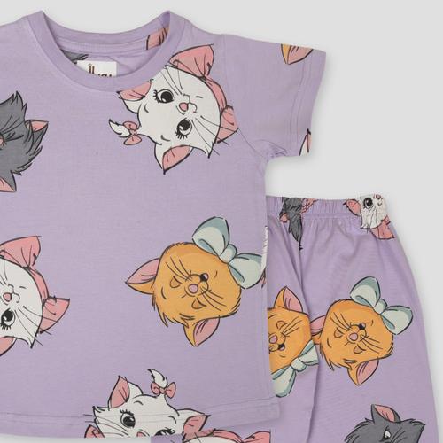 Royal Girls Sets Kitty Girl Pajama Set - Purple