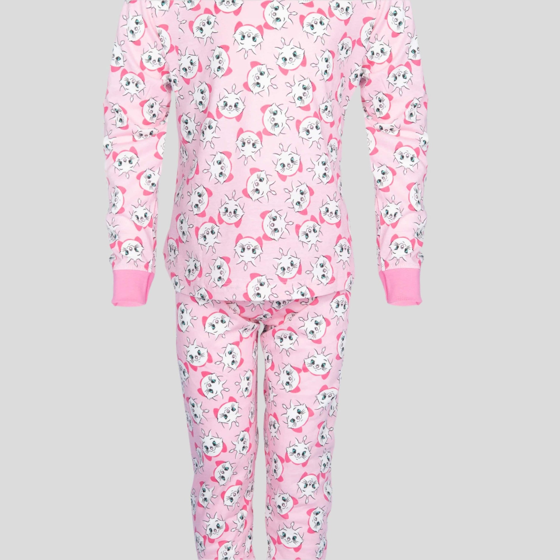 Royal Girls Sets Kitty Girls Full Sleeves Pajama Set - Pink