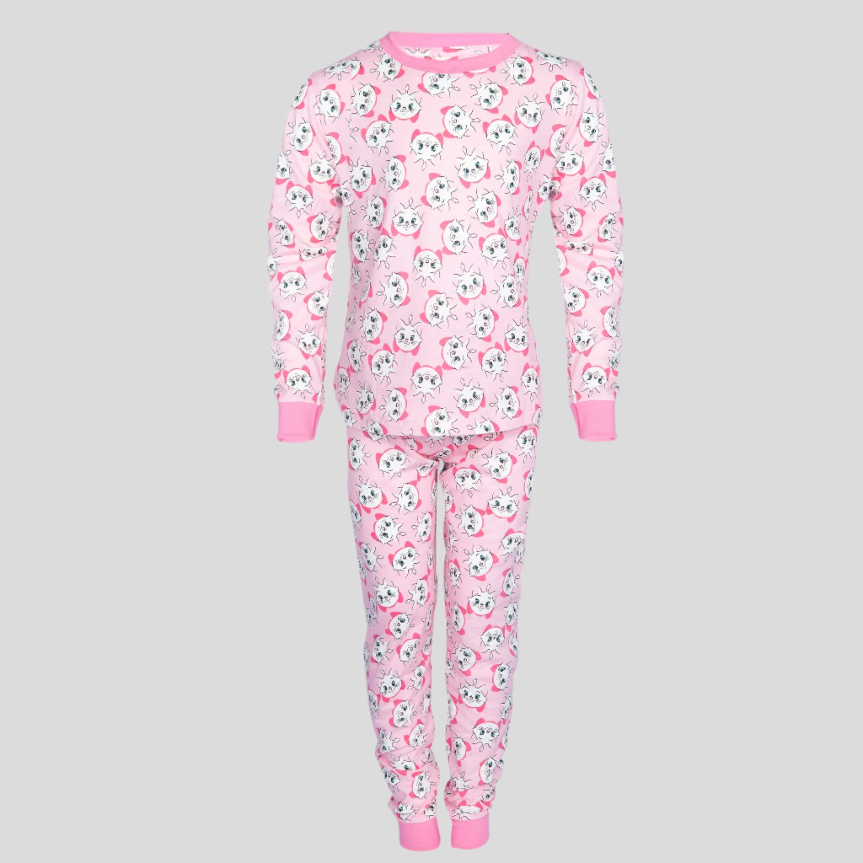 Royal Girls Sets Kitty Girls Full Sleeves Pajama Set - Pink
