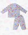 Royal Girls Sets Kitty Girls Woven Rayon Button Pajama Set - Cream