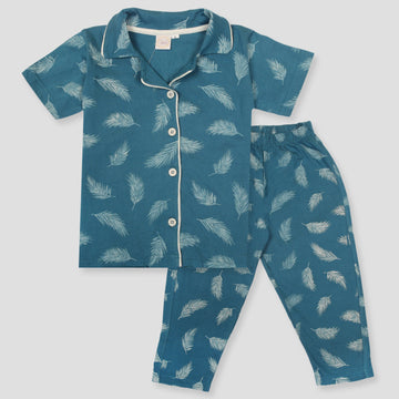 Royal Girls Sets Leaf Girls Button Pajama Set - Green