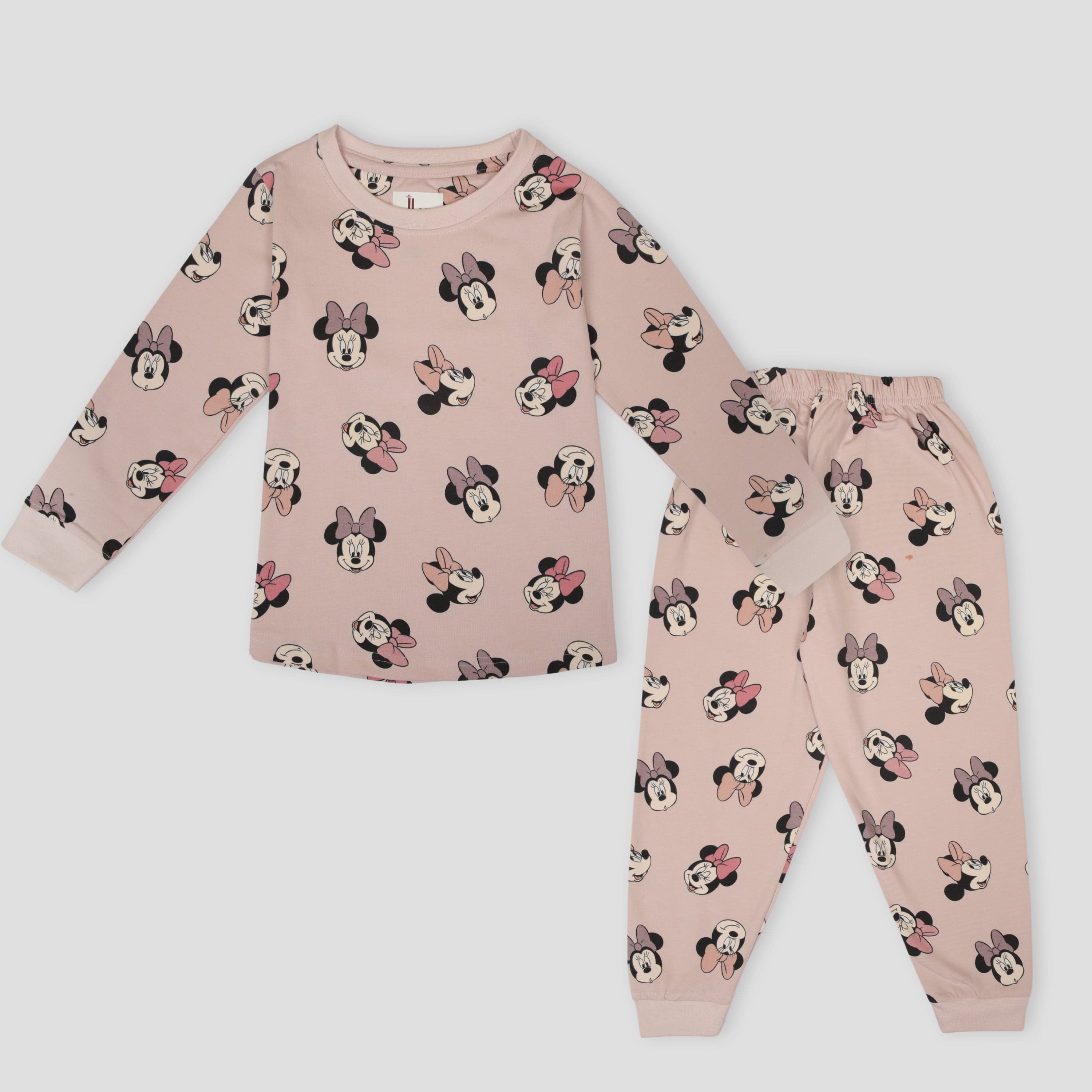 Royal Girls Sets Minnie Girls Full Sleeves Pajama Set - Brown