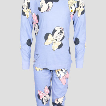 Royal Girls Sets Minnie Girls Full Sleeves Pajama Set - Grey