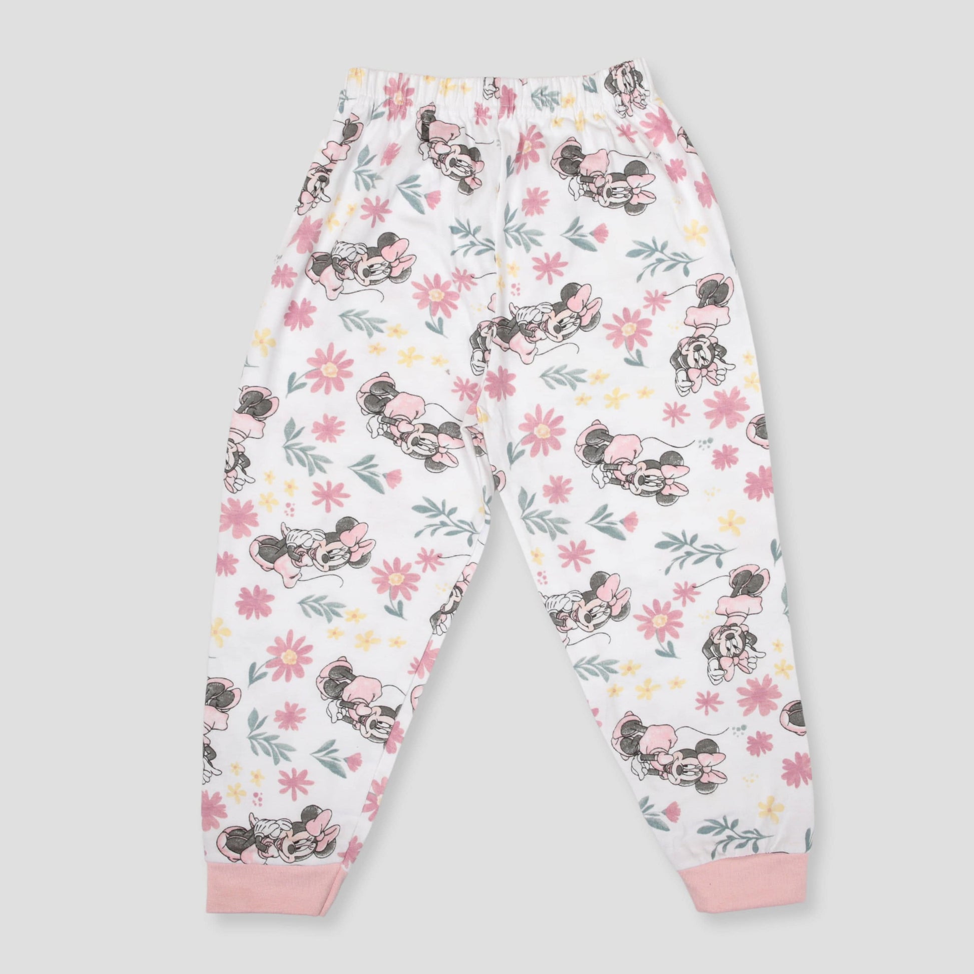 Royal Girls Sets Minnie Girls Full Sleeves Pajama Set - White