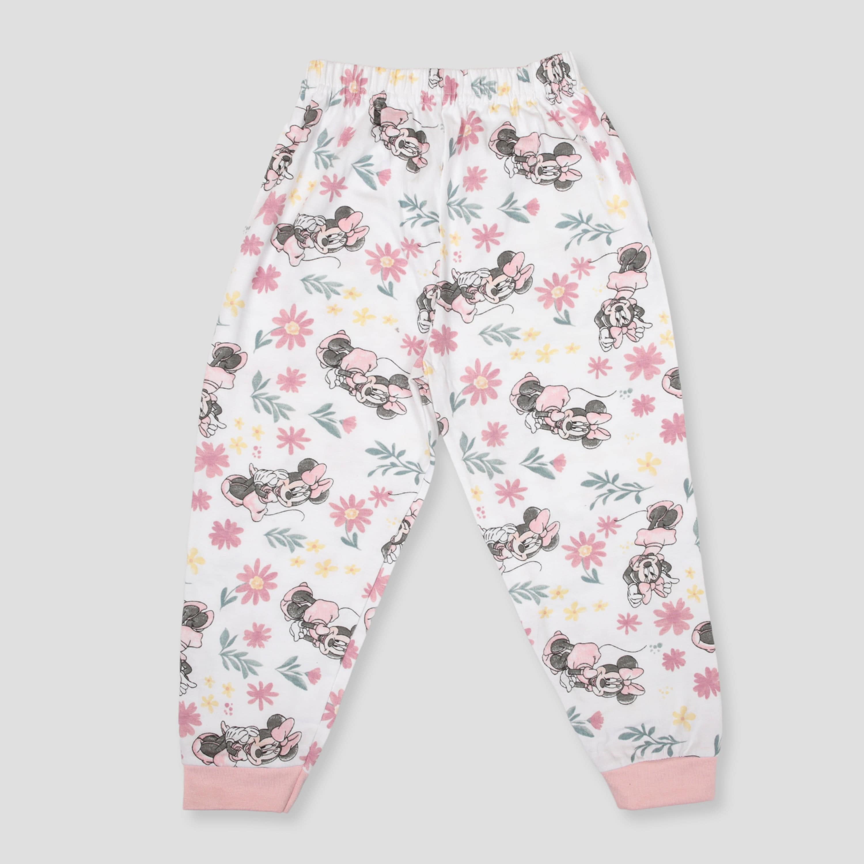 Royal Girls Sets Minnie Girls Full Sleeves Pajama Set - White