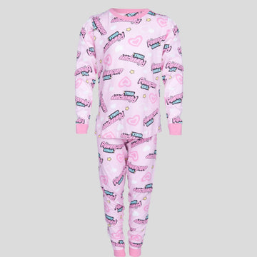 Royal Girls Sets Powerpuff Girls Full Sleeves Pajama Set - Pink