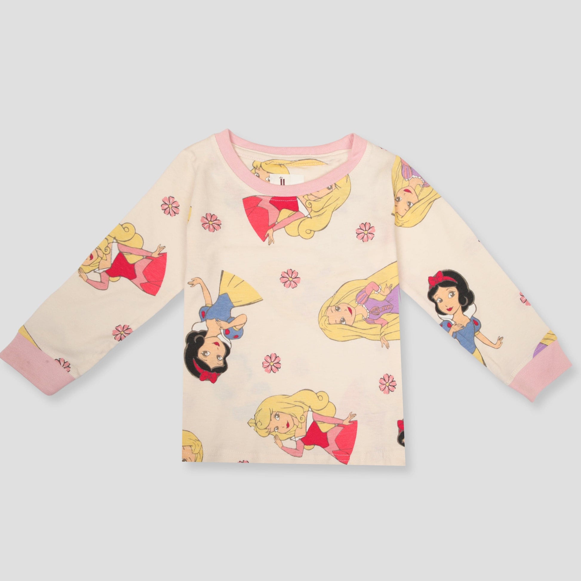Royal Girls Sets Princess Girls Full Sleeves Pajama Set - Cream