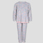 Royal Girls Sets Rainbow Girls Full Sleeves Laced Pajama Set - Grey