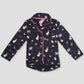 Royal Girls Sets Sheep Girls Full Sleeves Button Pajama Set - Black