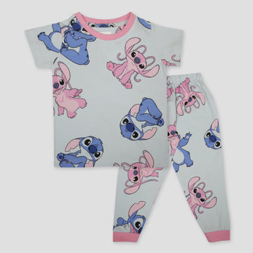 Royal Girls Sets Stitch Girl Pajama Set - Grey