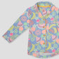 Royal Girls Sets Summer Fresh Girls Full Sleeves Button Pajama Set - Multi color