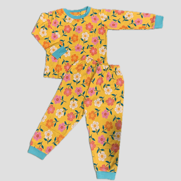 Royal Girls Sets Sunshine Girls Full sleeves Pajama Set - Yellow