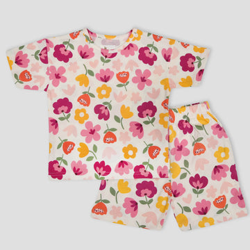 Royal Girls Shorts set Flower Girl Shorts Set - Pink