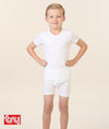 TRY Inner Wears Boys Half Sleeves Inner Set With Shorts - White