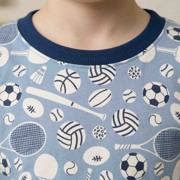 Sport Geek Boys Full Sleeves Pajama Set - Blue