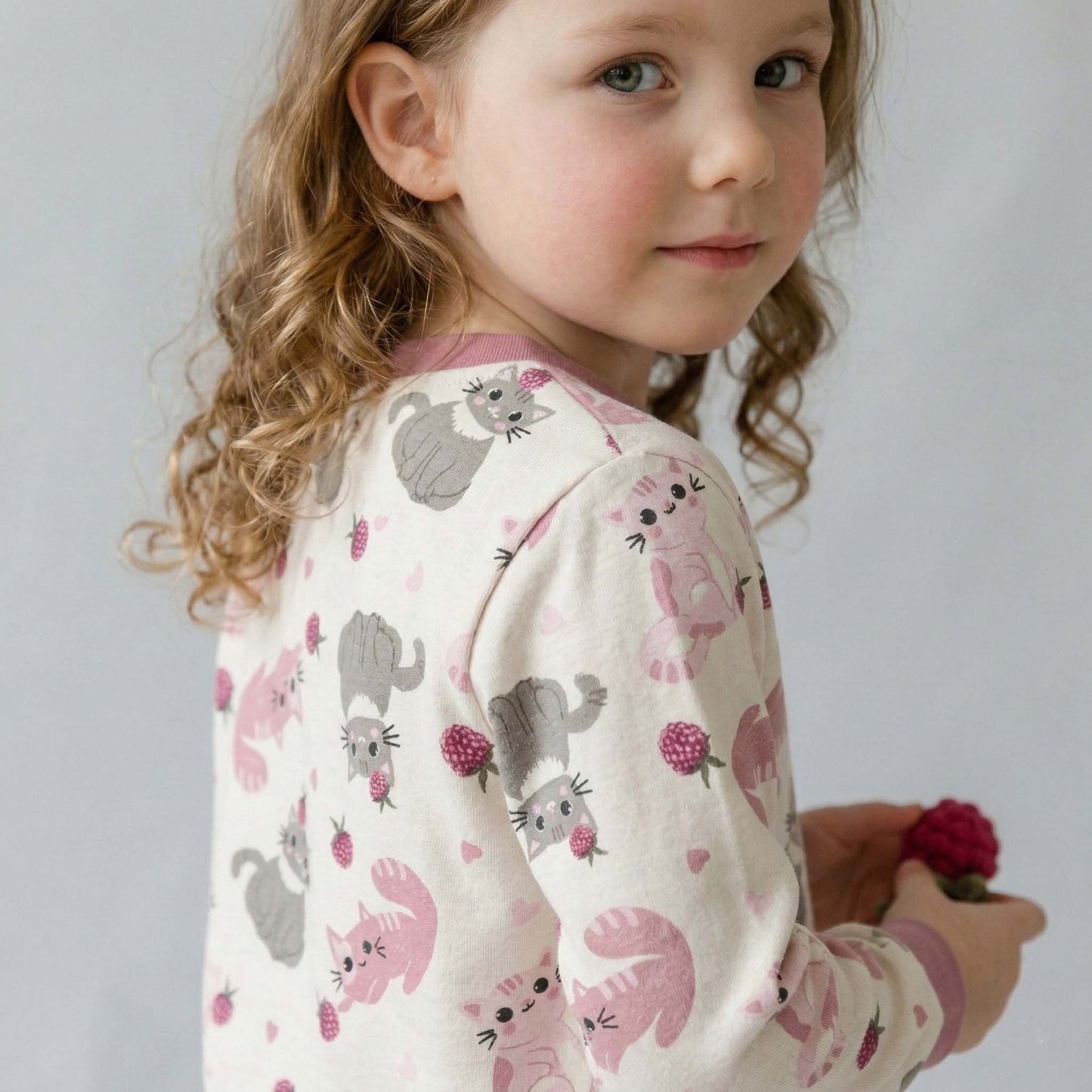 Cuddle Hour Girl Pajama Set - Cream