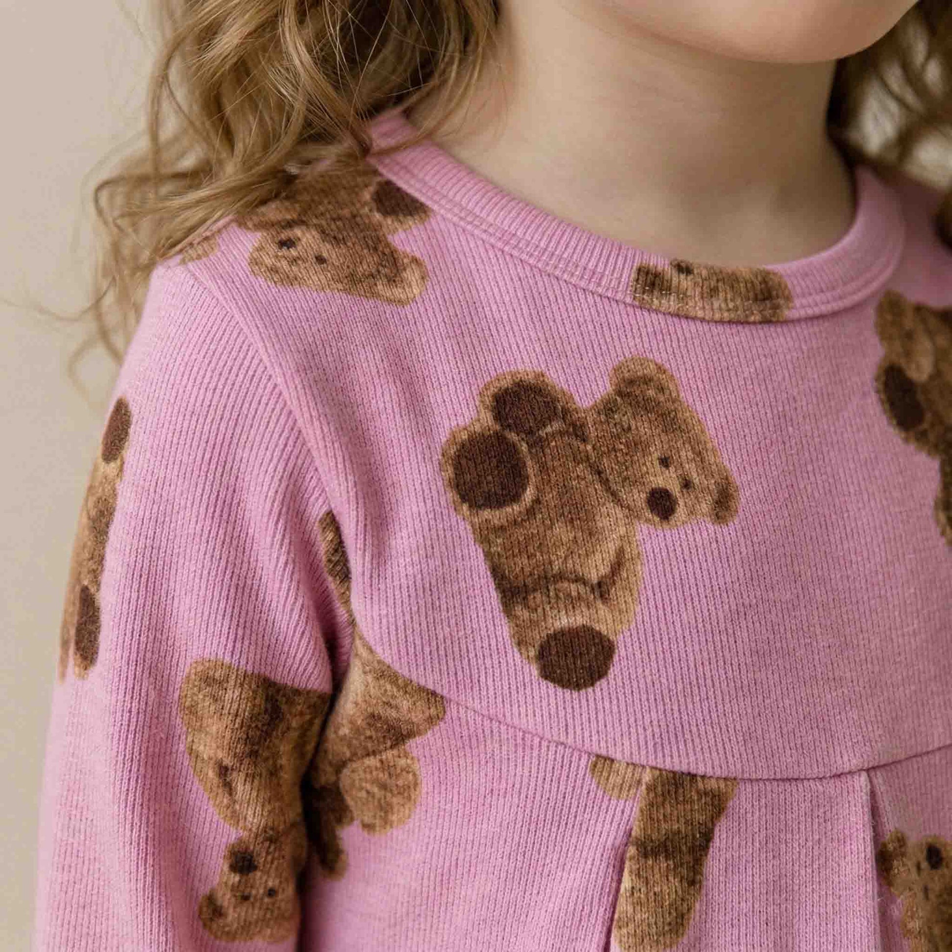 Bear Hugs Girl Pajama Set - Purple