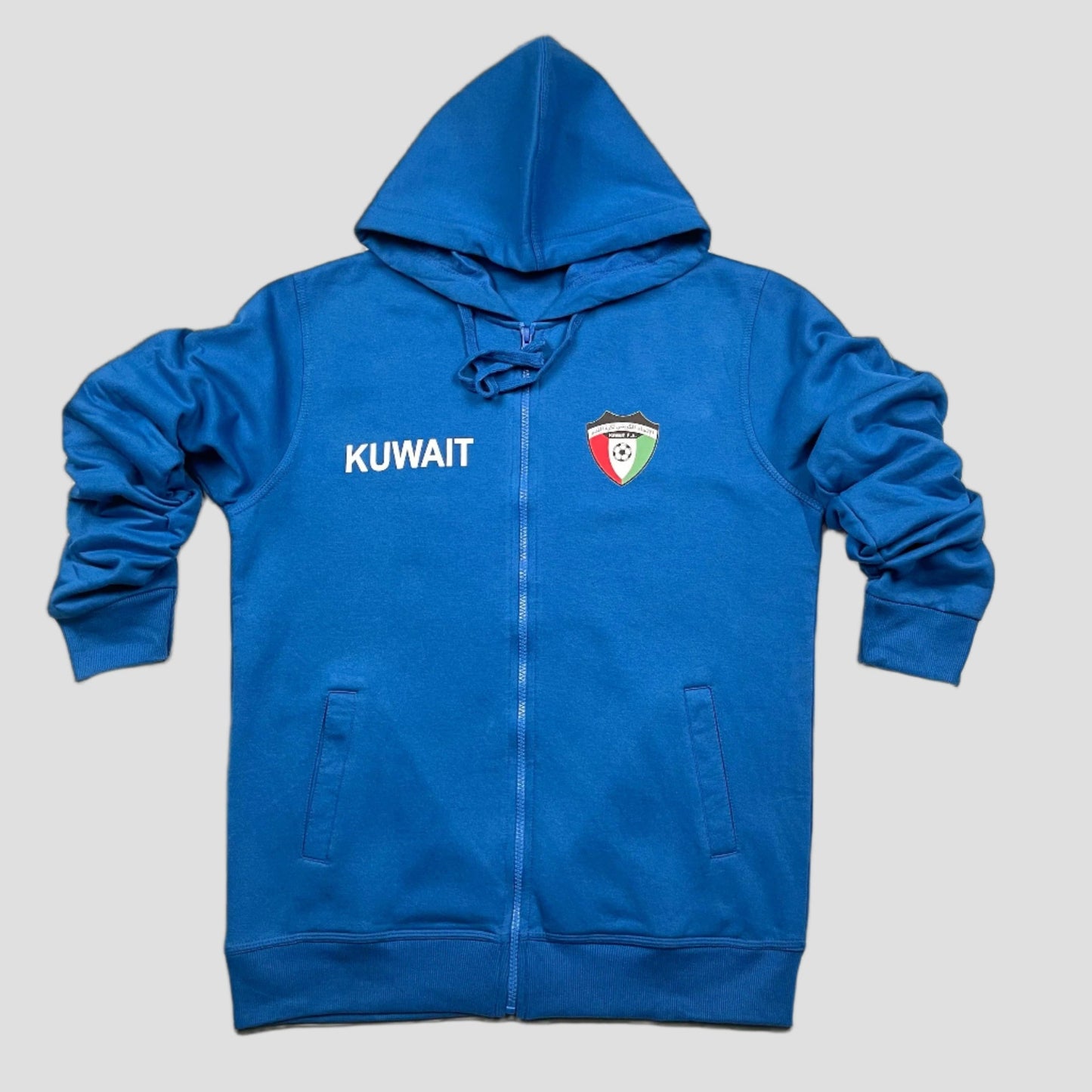 Zain Gulf cup kuwait Sports Jersey Kuwait Zipper Hoodie Jacket Jersey - Blue