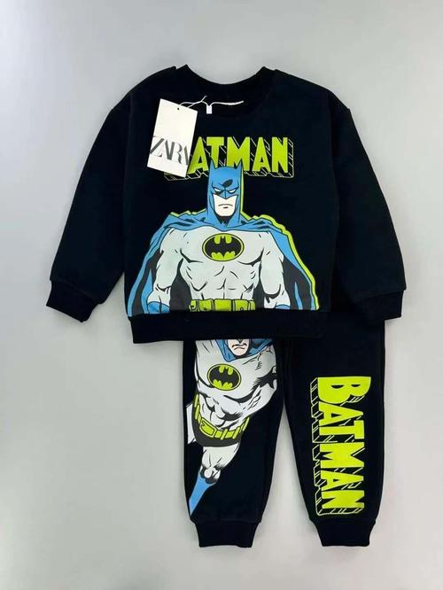 Zara Boys Sets Batman Boy Sweatshirt Set- Black