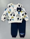 Zara Boys Sets Mickey Donald Boy Sweatshirt Set- White