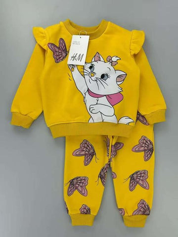 Zara Girls Sets Marie Girl Sweatshirt Set- Yellow